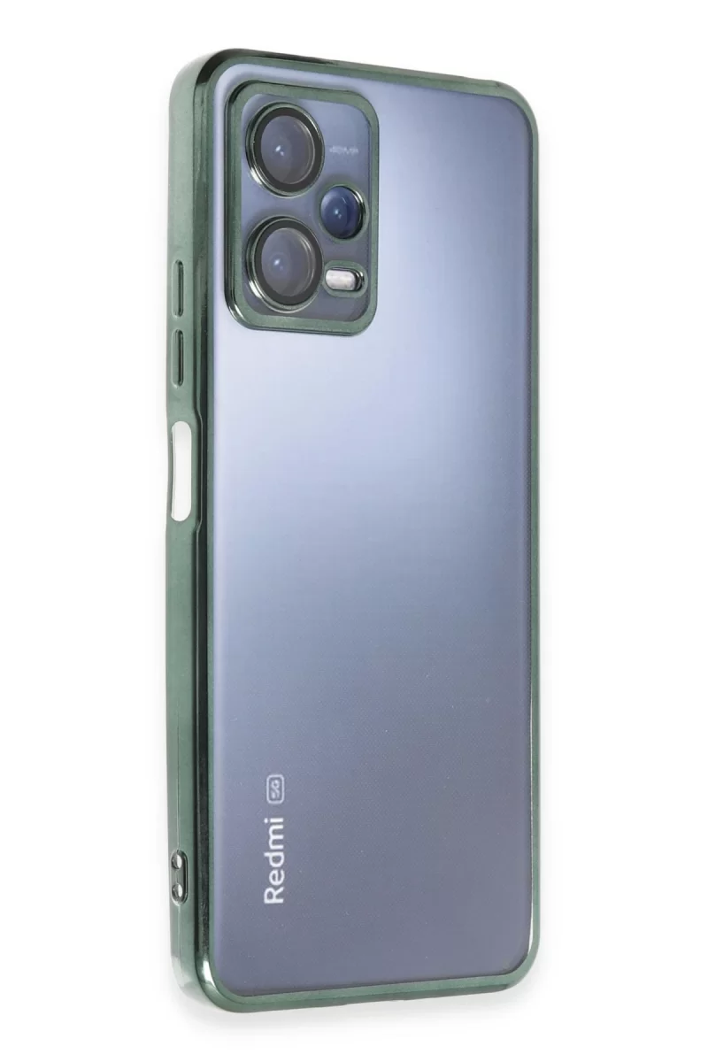 Newface Xiaomi Redmi Note 12 5G Kılıf Razer Lensli Silikon - Yeşil
