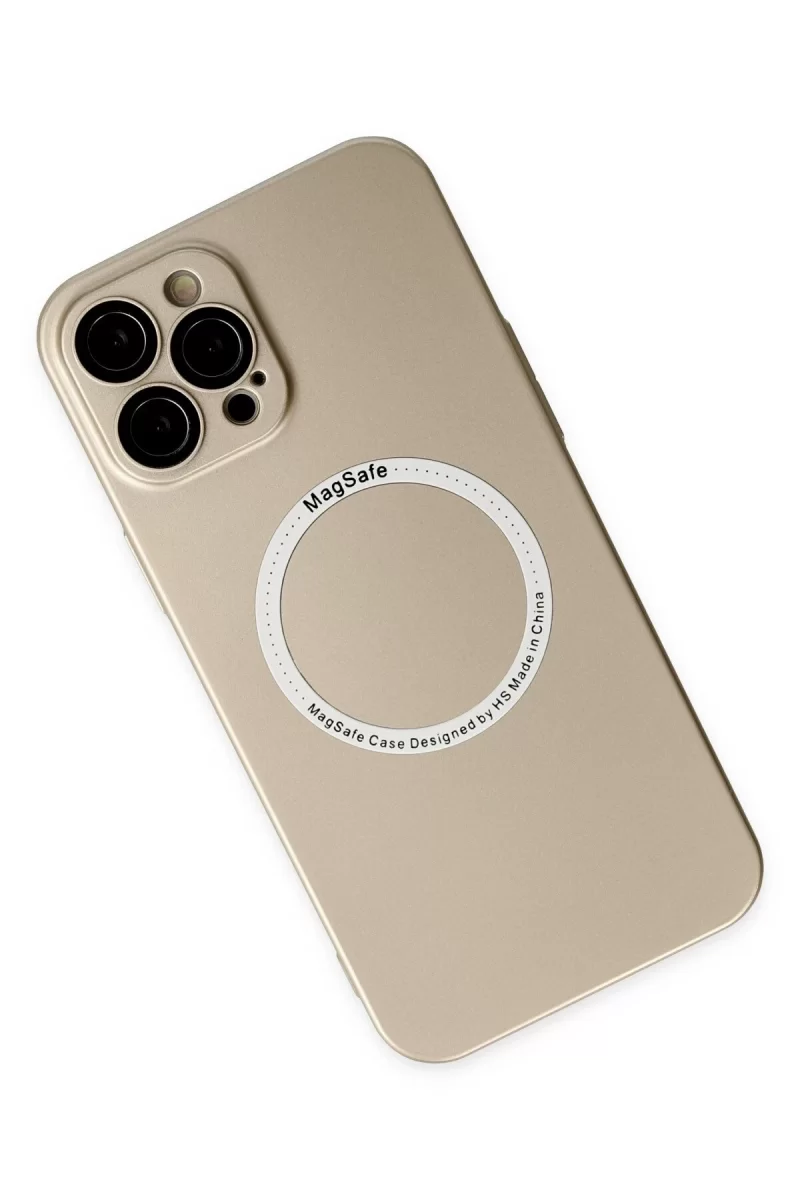 Newface Apple iPhone 12 Pro Kılıf Jack Magneticsafe Lens Silikon - Gold