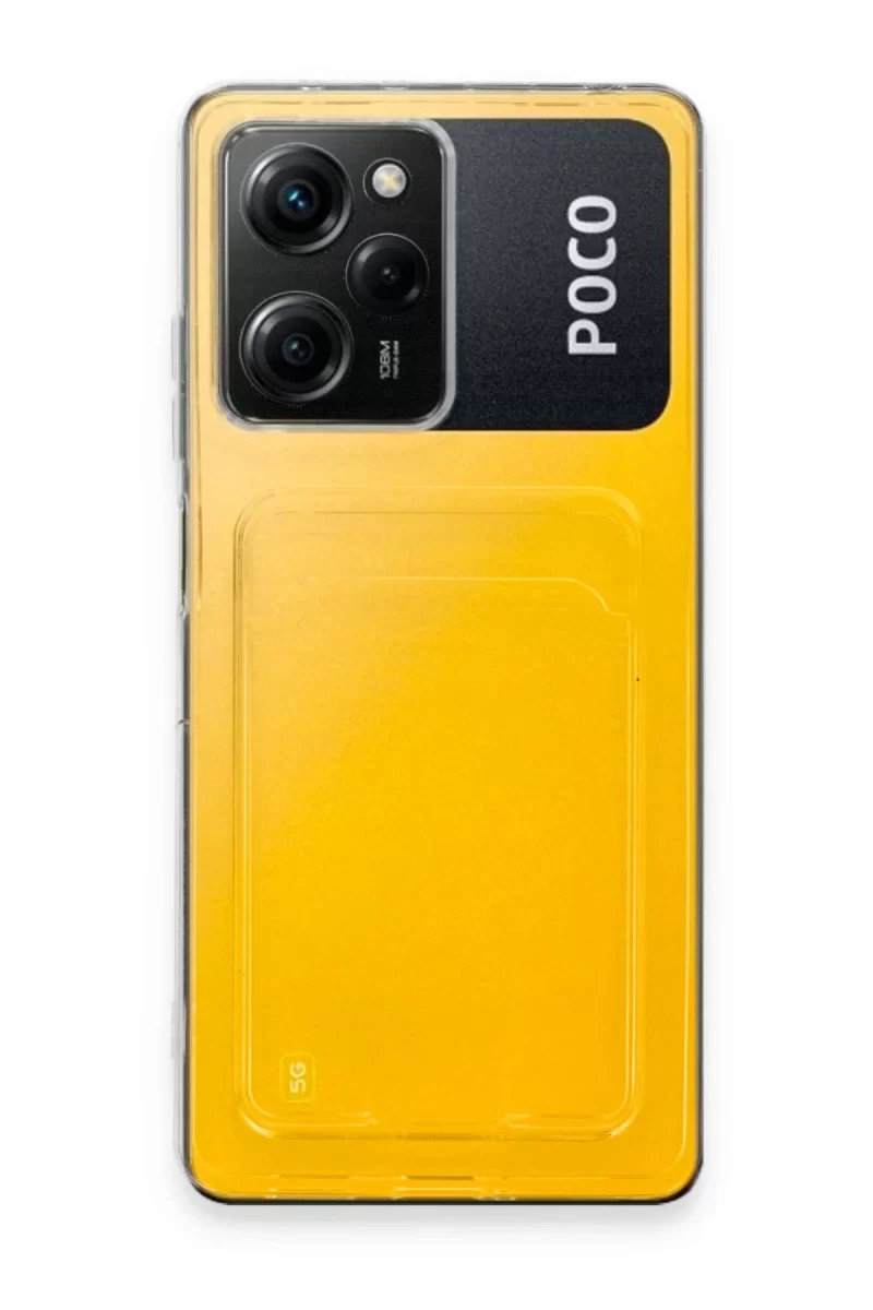 Newface Xiaomi Poco X5 Pro 5G Kılıf Kart Şeffaf Silikon - Şeffaf