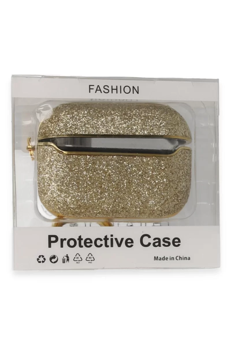 Newface Apple Airpods Pro 2 (2.nesil) Spell Simli Kılıf - Gold