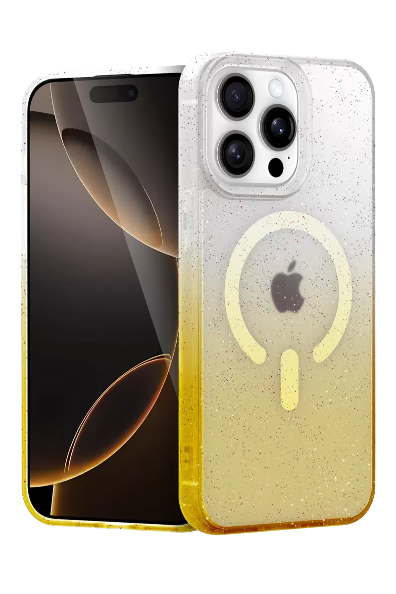 Newface Apple iPhone 14 Pro Pummel Shiny Magsafe Kapak - Gold