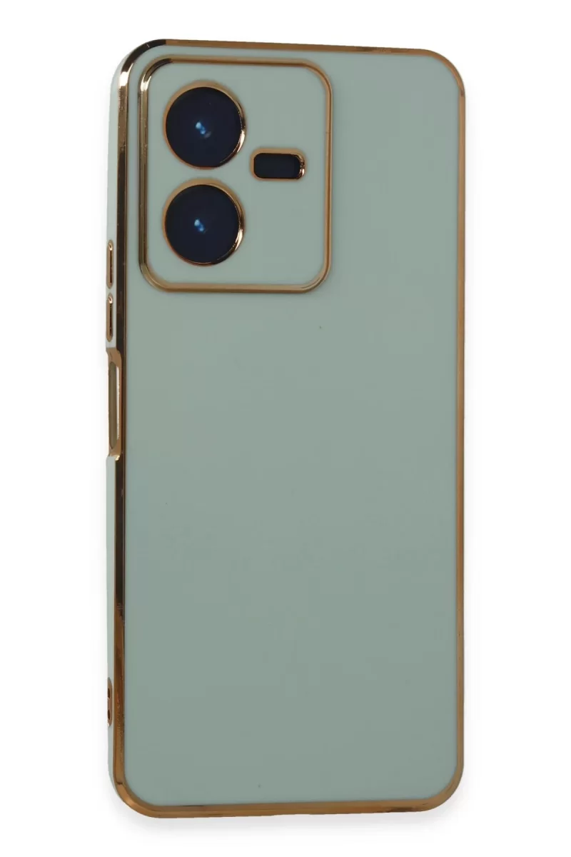 Newface Vivo Y22 2022 Kılıf Volet Silikon - Açık Yeşil