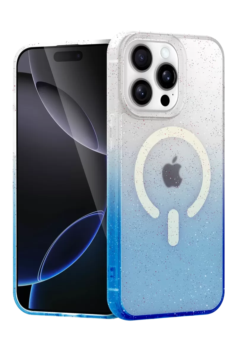 Newface Apple iPhone 14 Pro Pummel Shiny Magsafe Kapak - Mavi
