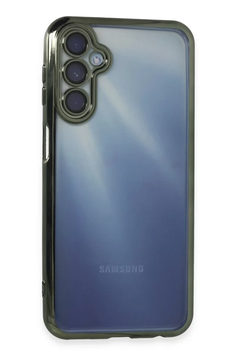 Newface Samsung Galaxy A15 4G Kılıf Razer Lensli Silikon - Yeşil