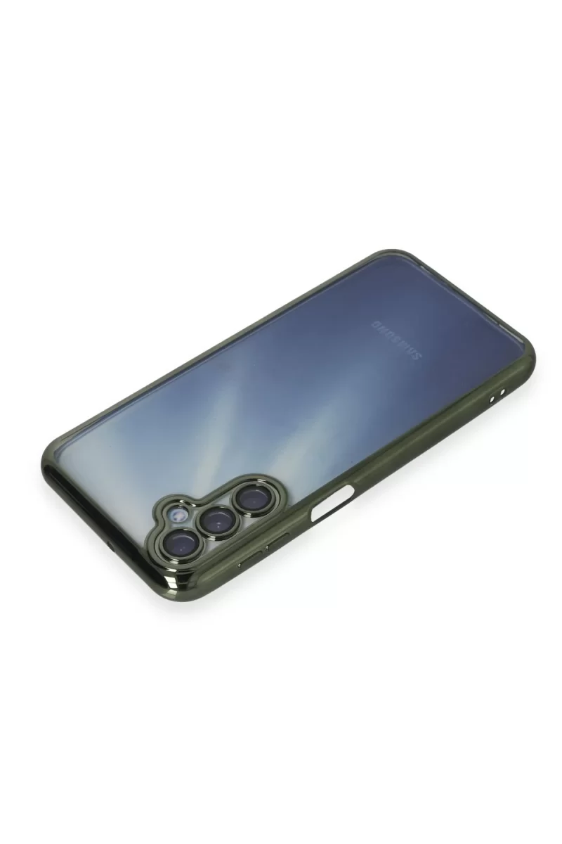 Newface Samsung Galaxy A15 4G Kılıf Razer Lensli Silikon - Yeşil