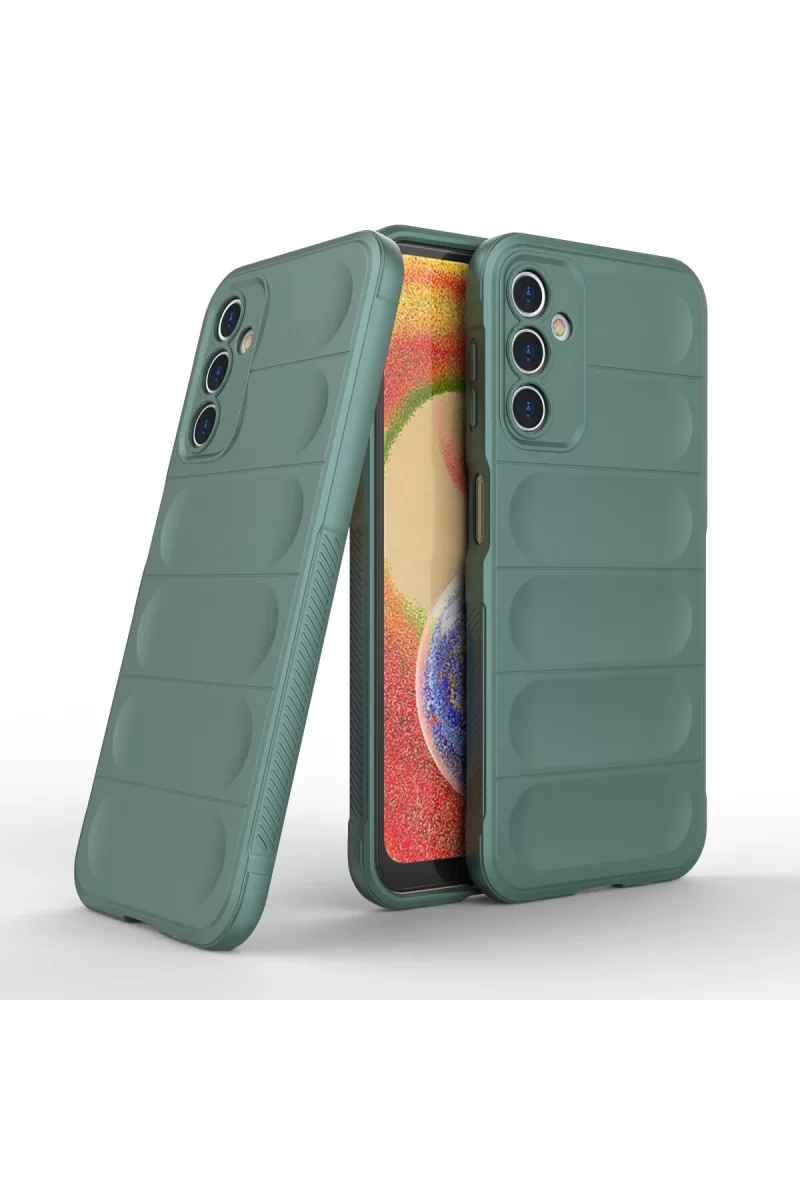 Newface Samsung Galaxy A14 4G Kılıf Optimum Silikon - Koyu Yeşil