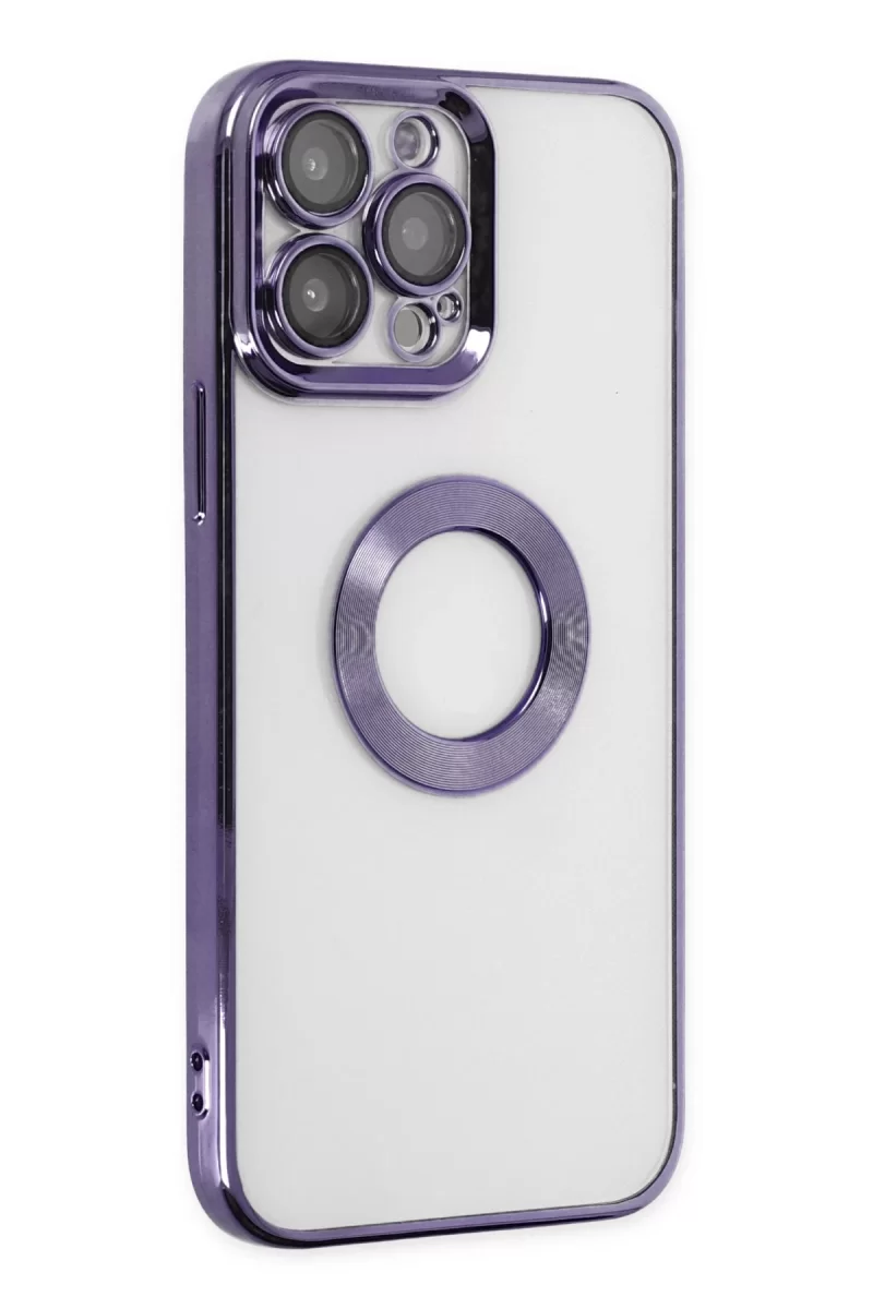 Newface Apple iPhone 14 Pro Max Kılıf Slot Silikon - Mor