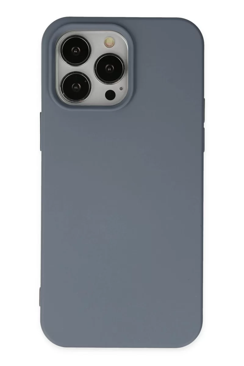 Newface Apple iPhone 14 Pro Kılıf Nano içi Kadife Silikon - Gri