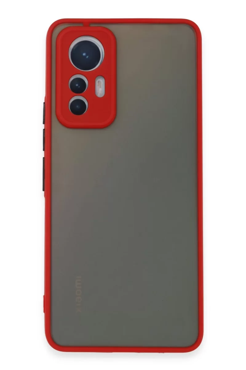 Newface Xiaomi Mi 12 Lite Kılıf Montreal Silikon Kapak - Kırmızı
