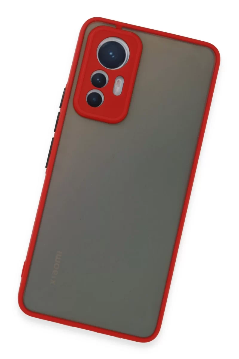 Newface Xiaomi Mi 12 Lite Kılıf Montreal Silikon Kapak - Kırmızı