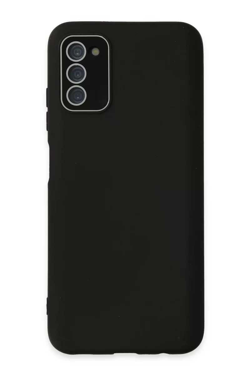 Newface Samsung Galaxy A03S Kılıf Lansman Glass Kapak - Siyah