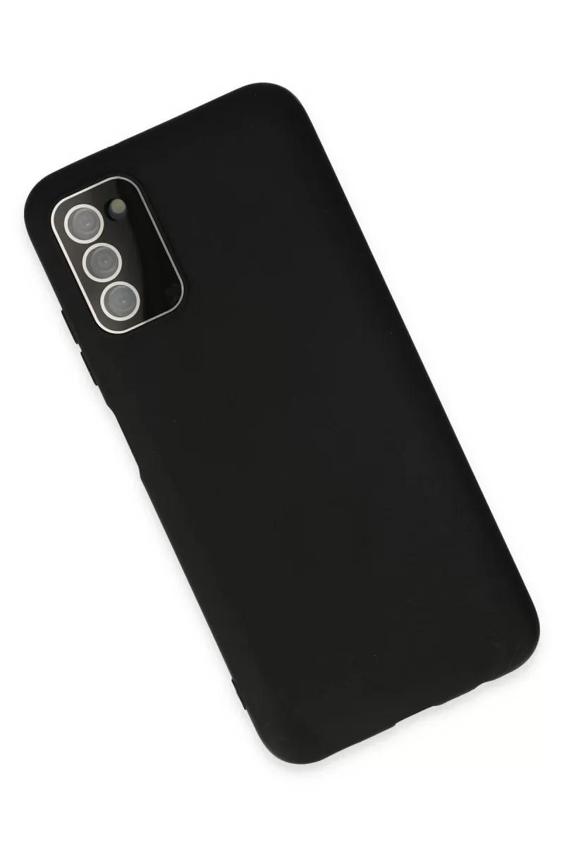 Newface Samsung Galaxy A03S Kılıf Lansman Glass Kapak - Siyah