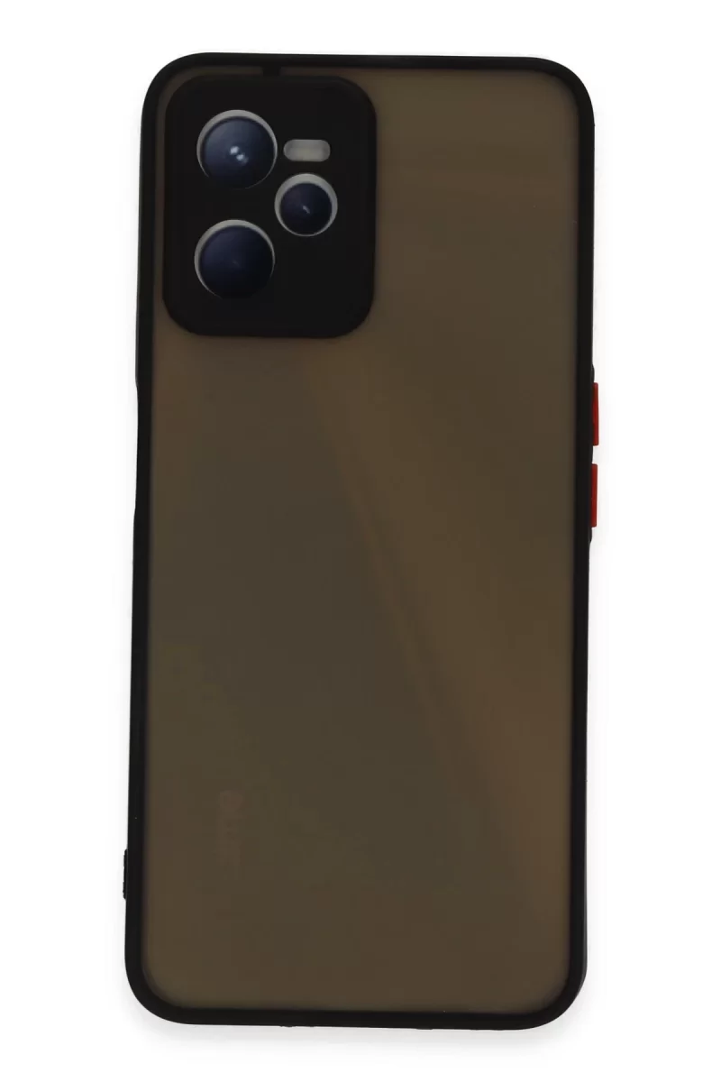 Newface Realme C35 Kılıf Montreal Silikon Kapak - Siyah