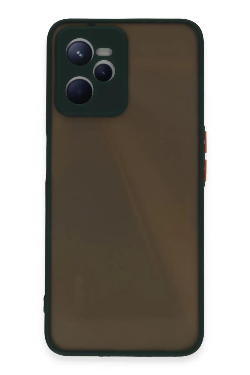 Newface Realme C35 Kılıf Montreal Silikon Kapak - Yeşil