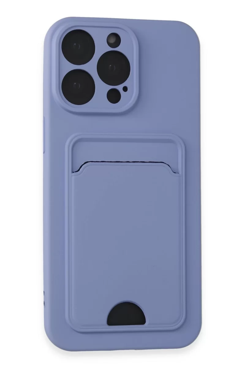 Newface Apple iPhone 14 Pro Max Kılıf Kelvin Kartvizitli Silikon - Lila