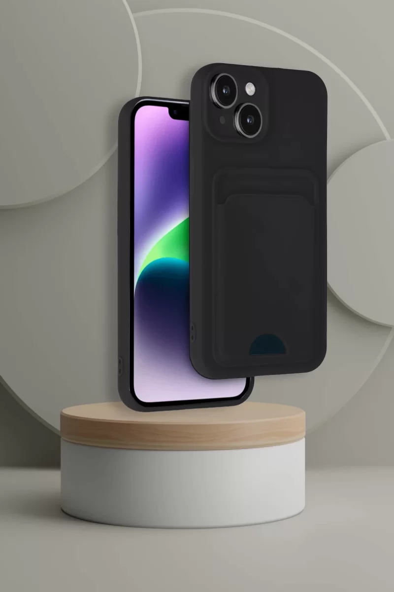Newface Apple iPhone 14 Kılıf Kelvin Kartvizitli Silikon - Lacivert