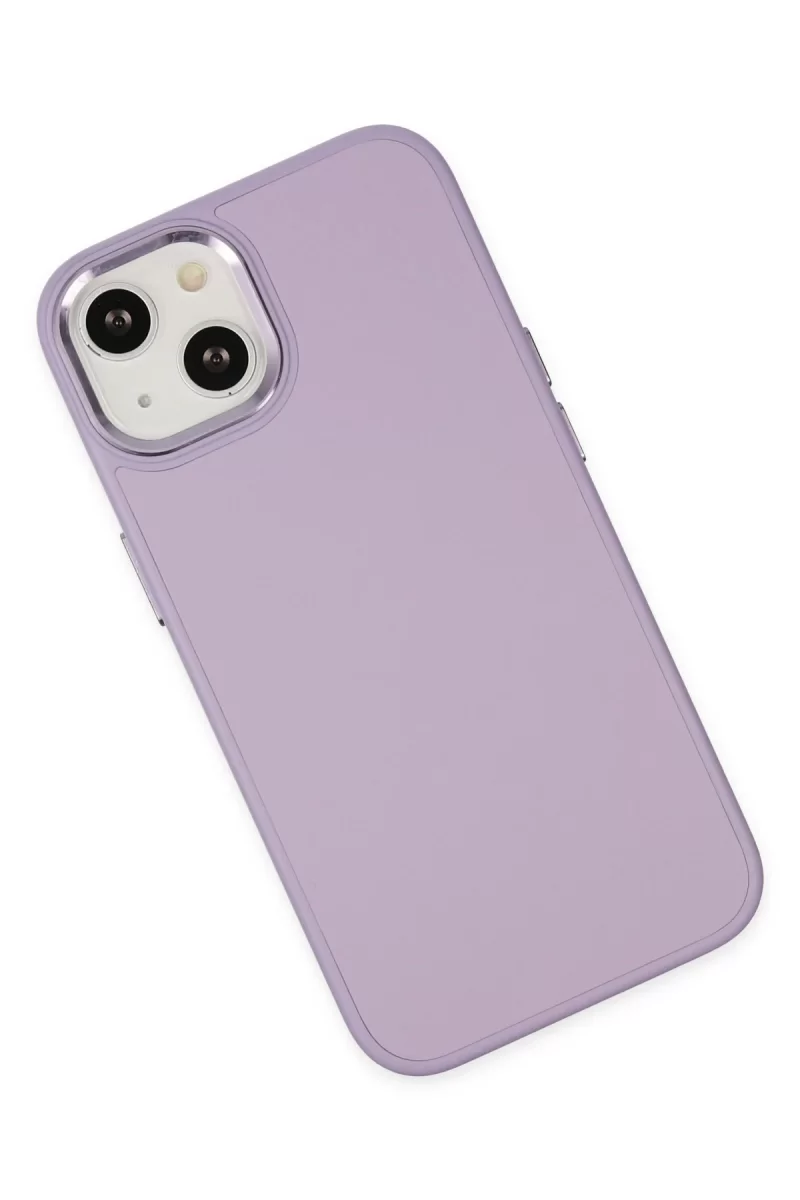 Newface Apple iPhone 14 Plus Kılıf Asya Deri Silikon - Lila