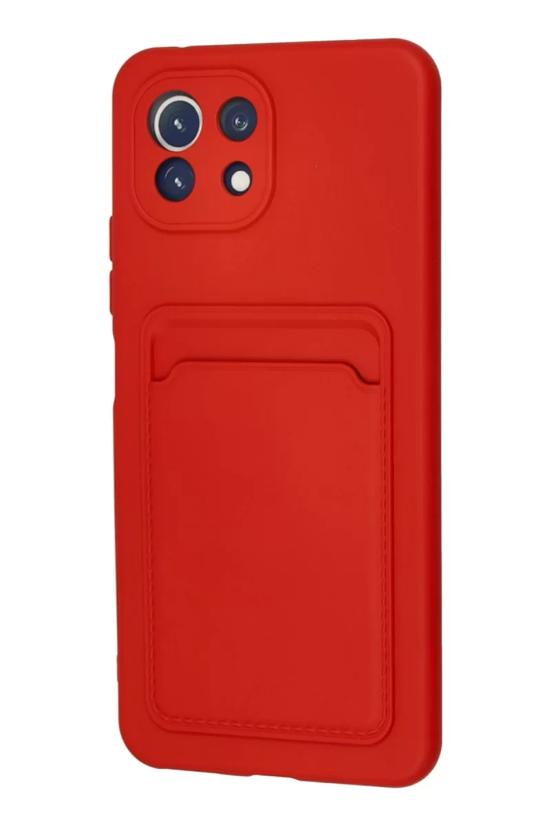 Newface Xiaomi Mi 11 Kılıf Kelvin Kartvizitli Silikon - Kırmızı