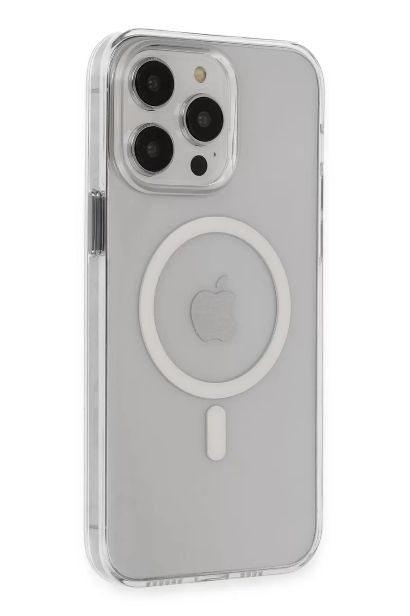 Newface Apple iPhone 14 Pro Max Kılıf Tron Şeffaf Magsafe Kapak - Şeffaf
