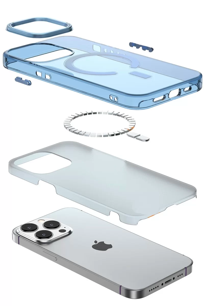 Newface Apple iPhone 14 Pro Kılıf Troy Magsafe Kapak - Sarı