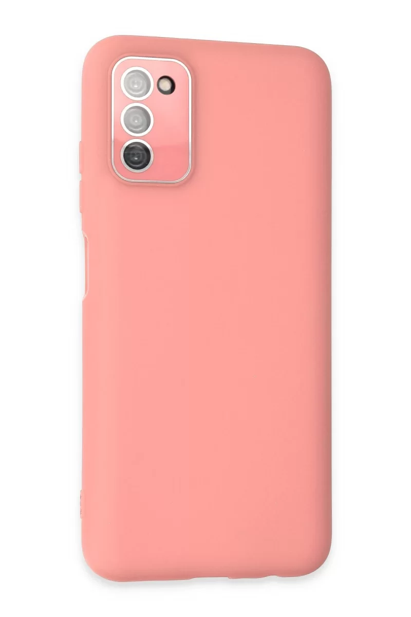 Newface Samsung Galaxy A03S Kılıf Lansman Glass Kapak - Pembe