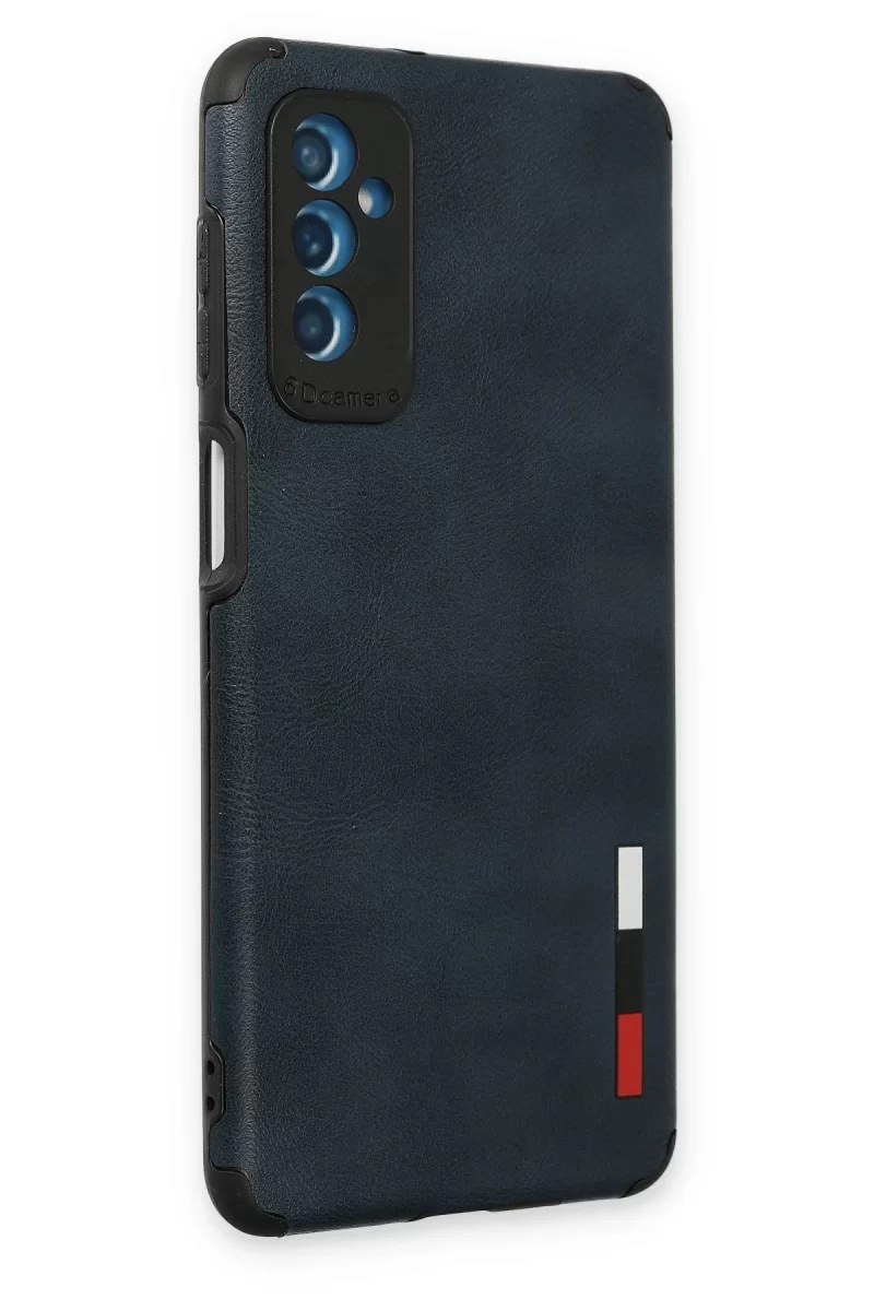 Newface Samsung Galaxy M52 5G Kılıf Loop Deri Silikon - Lacivert