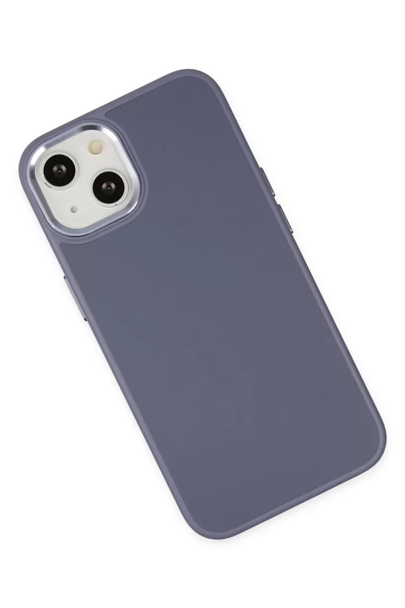 Newface Apple iPhone 14 Plus Kılıf Asya Deri Silikon - Mor