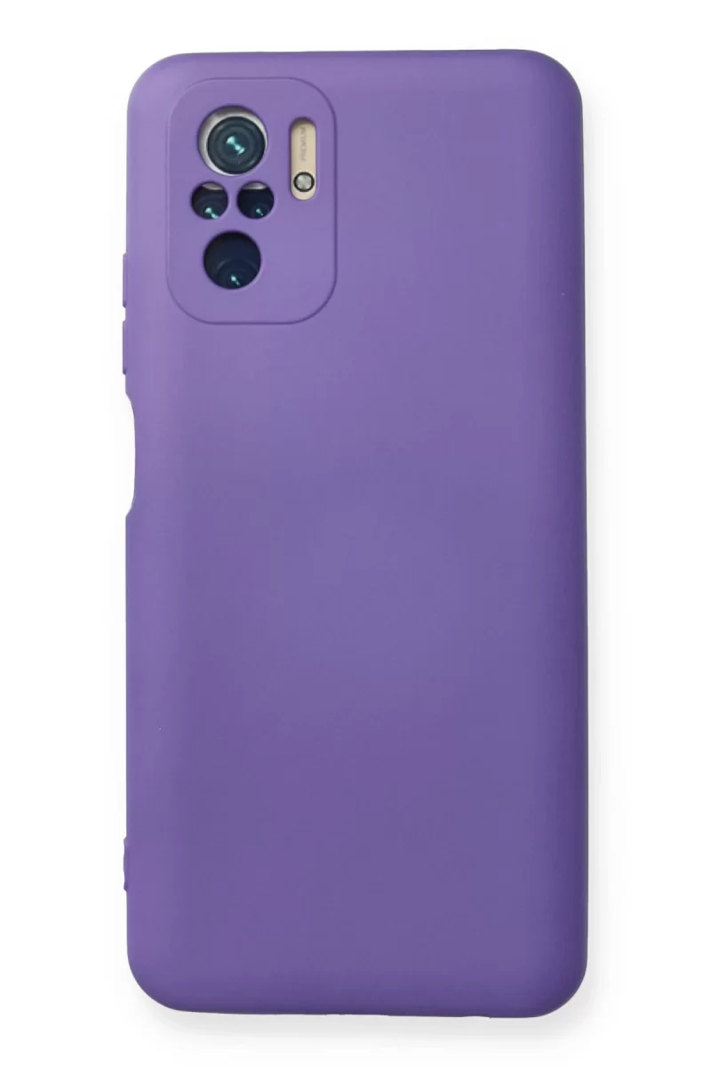 Newface Xiaomi Redmi Note 10 Kılıf Nano içi Kadife Silikon - Mor