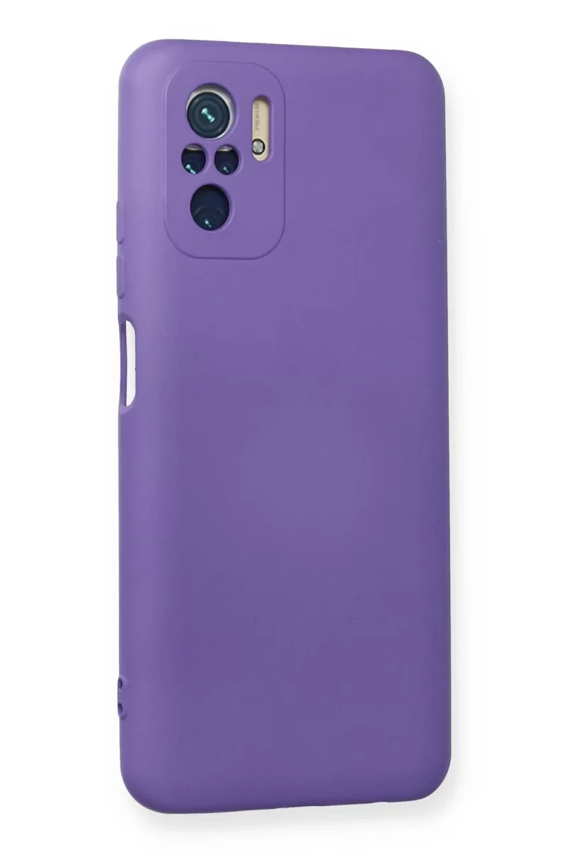 Newface Xiaomi Redmi Note 10 Kılıf Nano içi Kadife Silikon - Mor