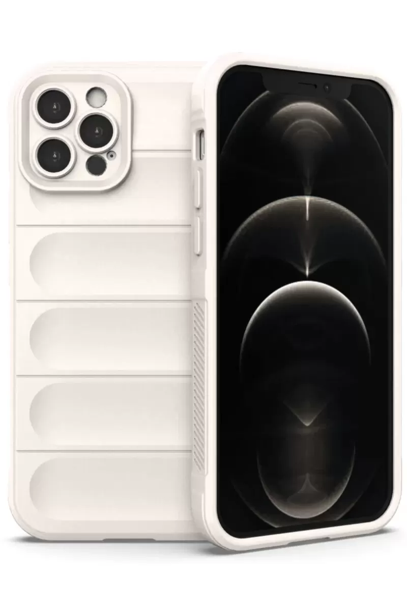 Newface Apple iPhone 12 Pro Kılıf Optimum Silikon - Krem