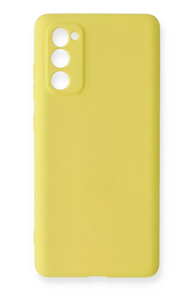 Newface Samsung Galaxy S20 FE Kılıf Nano içi Kadife Silikon - Sarı