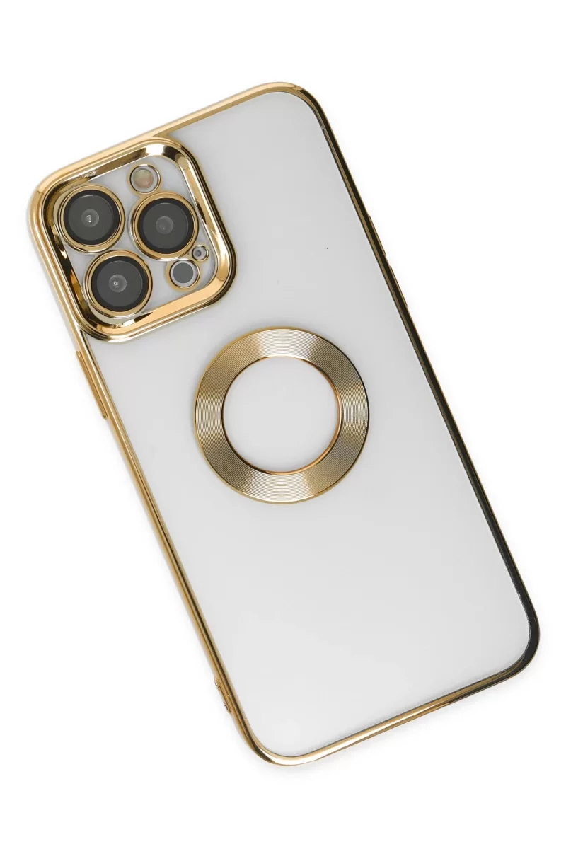 Newface Apple iPhone 14 Pro Kılıf Slot Silikon - Gold