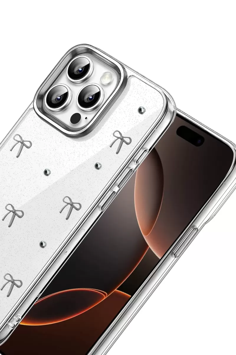 Newface Apple iPhone 14 Pro Max Fiyonk Desenli Kapak - Desen 5