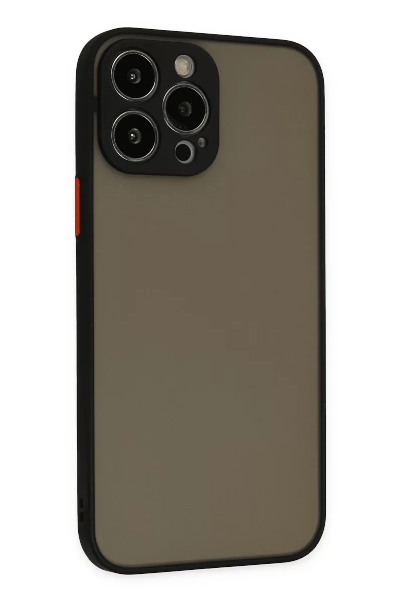Newface Apple iPhone 14 Pro Max Kılıf Montreal Silikon Kapak - Siyah