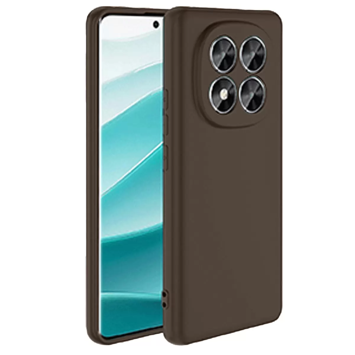 Newface Xiaomi Redmi Note 14 Pro 5G Kılıf First Silikon - Kahverengi