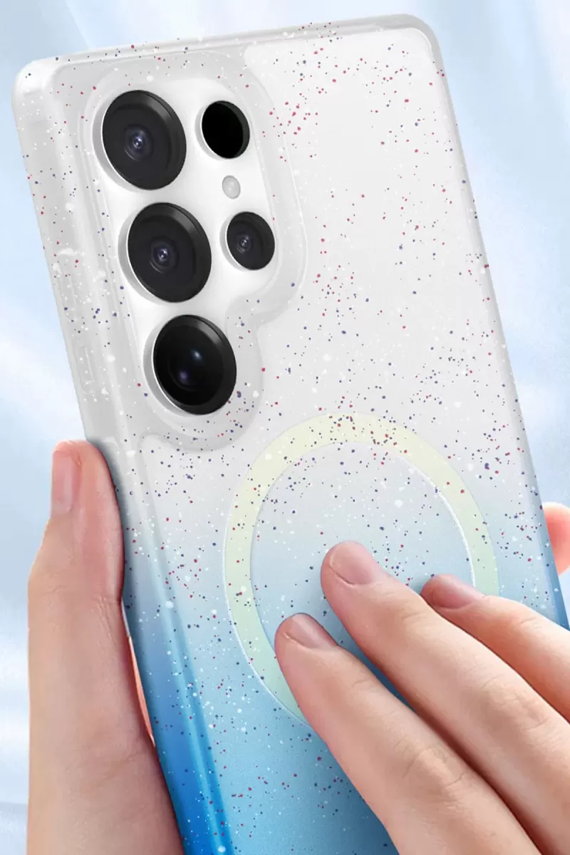 Newface Samsung Galaxy S25 Pummel Shiny Magsafe Kapak - Pembe