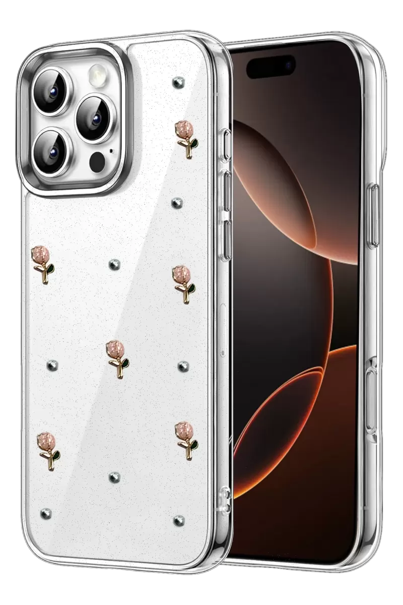 Newface Apple iPhone 16 Pro Max Fiyonk Desenli Kapak - Desen 6