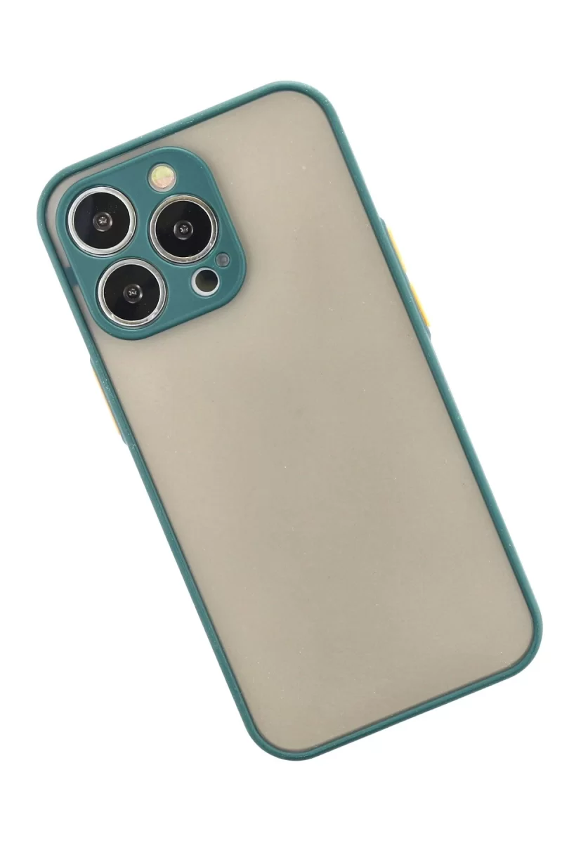 Newface Apple iPhone 14 Pro Max Kılıf Montreal Silikon Kapak - Yeşil