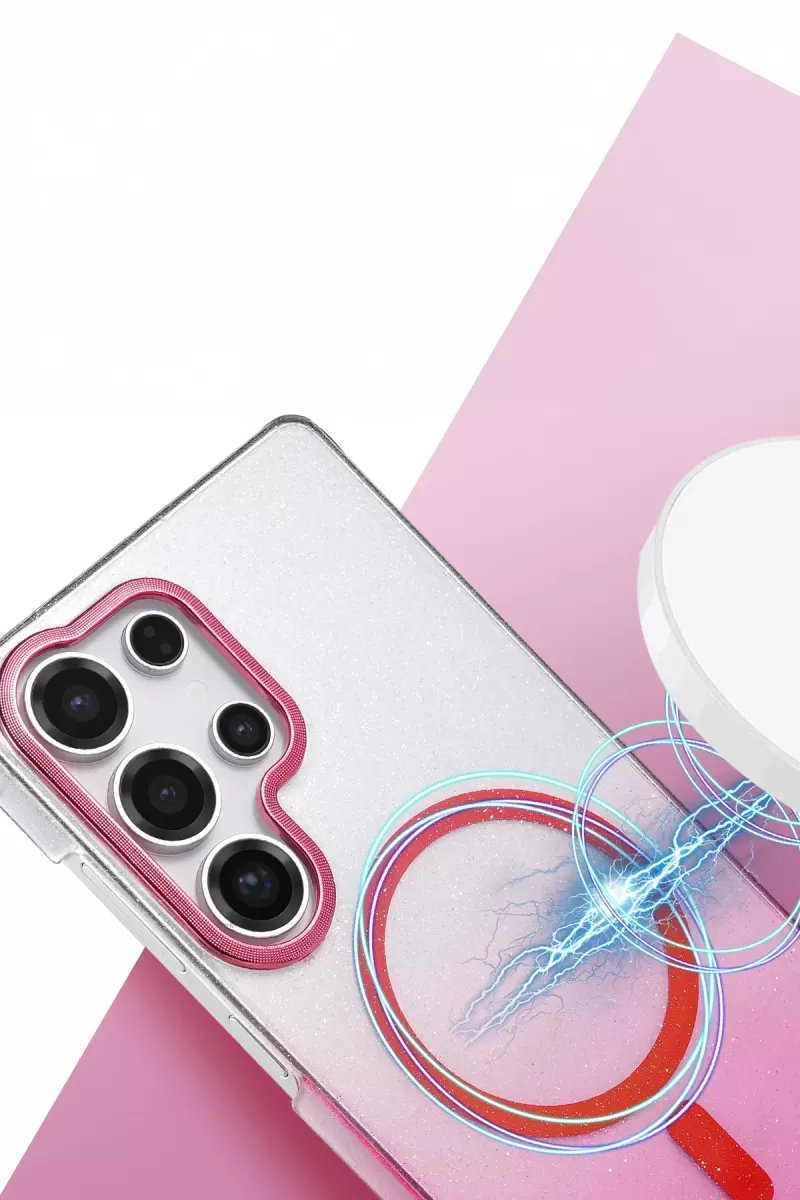 Newface Samsung Galaxy S23 Ultra Glossy Magsafe Kapak - Siyah