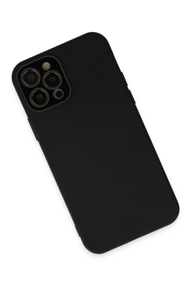 Newface Apple iPhone 12 Pro Kılıf Lansman Glass Kapak - Siyah