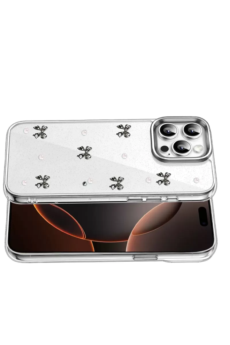 Newface Apple iPhone 16 Pro Max Fiyonk Desenli Kapak - Desen 8