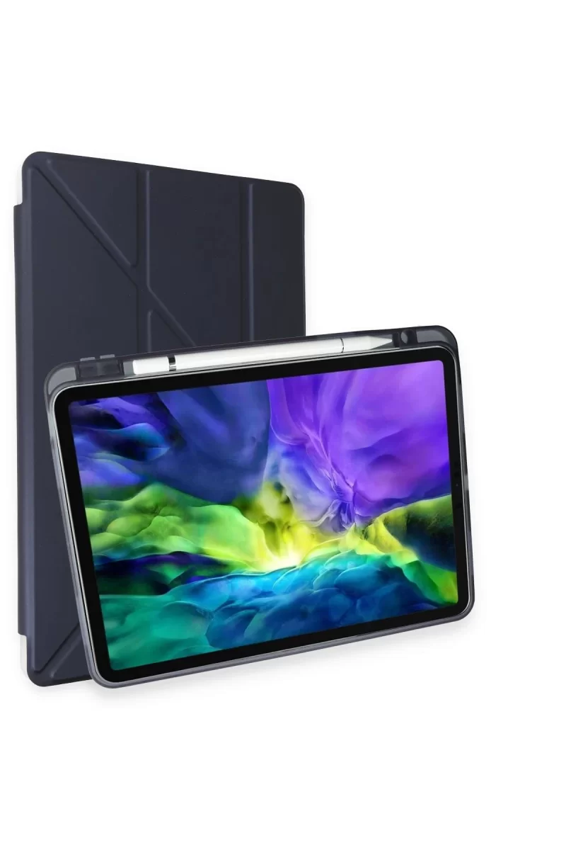 Newface Apple iPad Pro 11 (2018) Kılıf Kalemlikli Mars Tablet Kılıfı - Lacivert