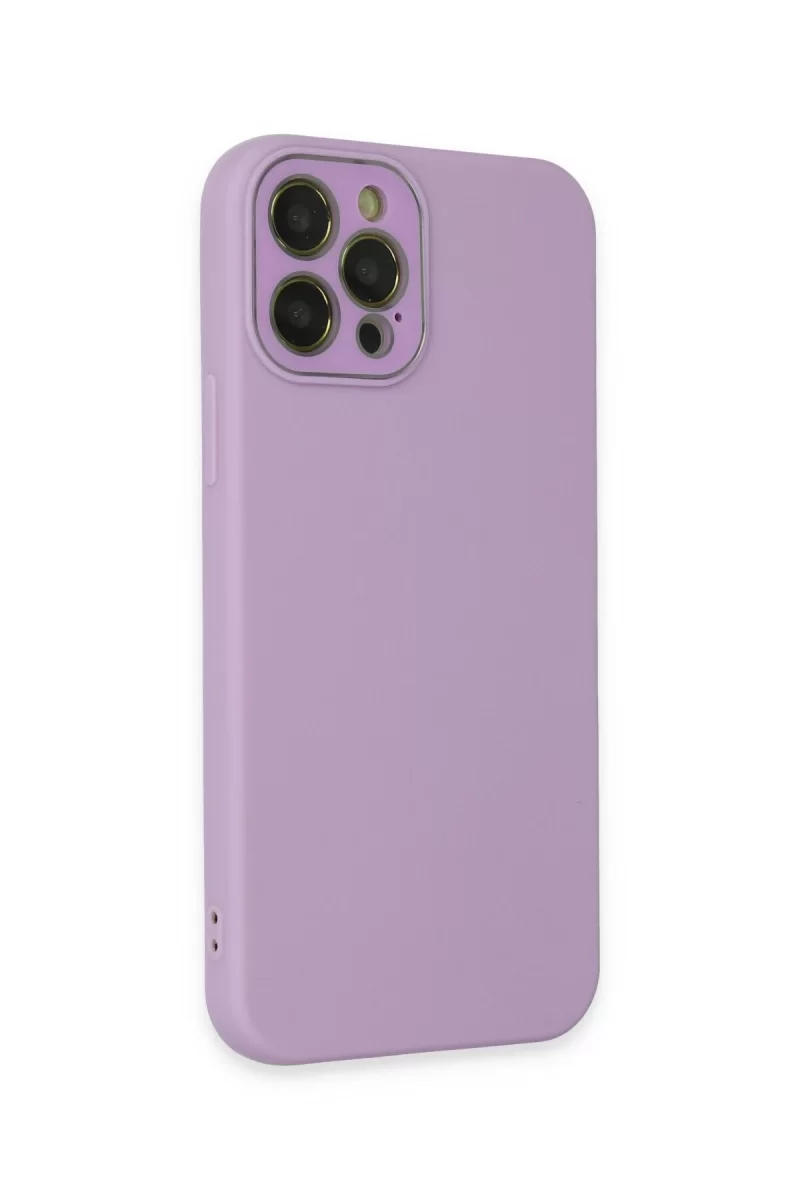 Newface Apple iPhone 12 Pro Kılıf Lansman Glass Kapak - Lila