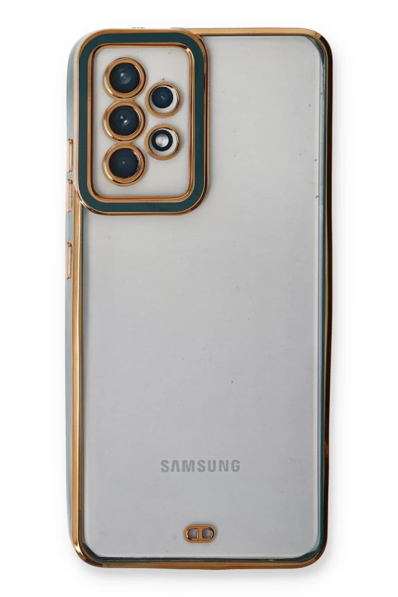 Newface Samsung Galaxy A53 5G Kılıf Liva Lens Silikon - Yeşil