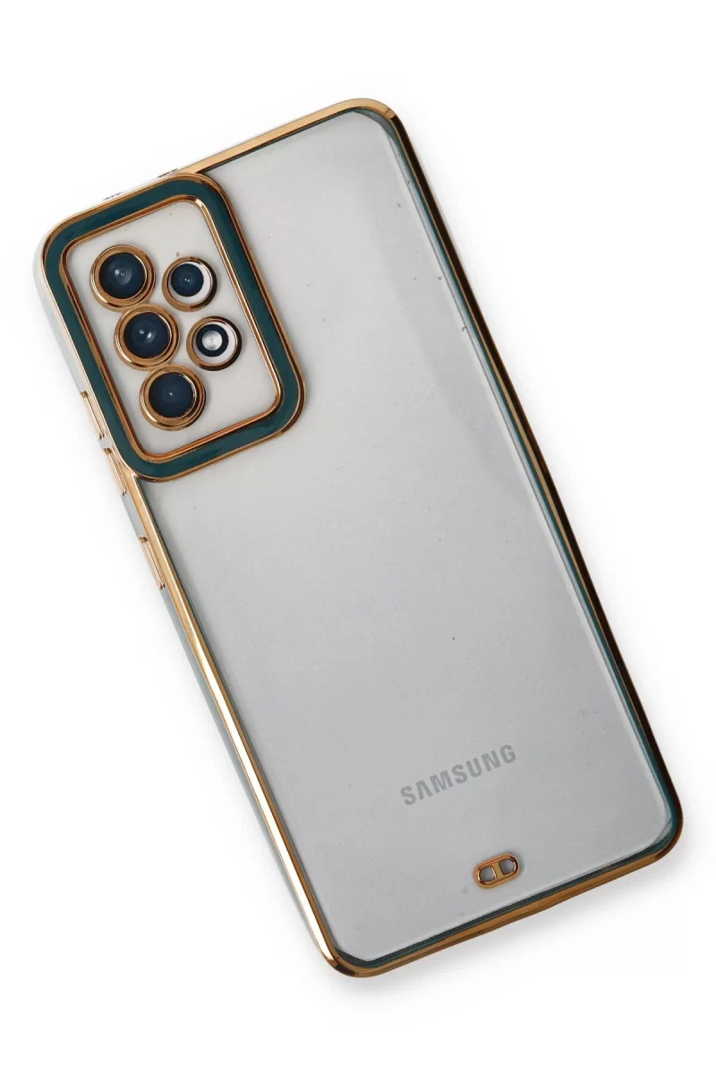 Newface Samsung Galaxy A53 5G Kılıf Liva Lens Silikon - Yeşil
