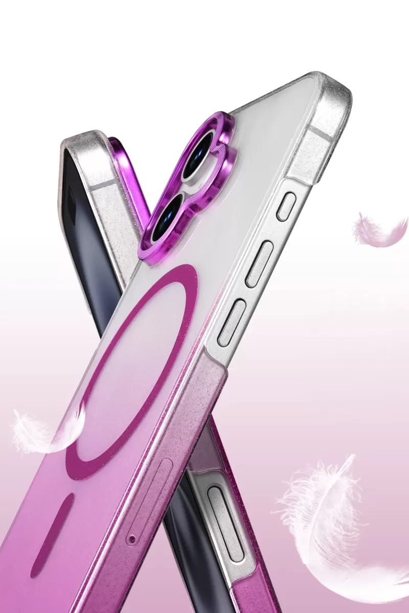 Newface Apple iPhone 16 Plus Glossy Magsafe Kapak - Pembe