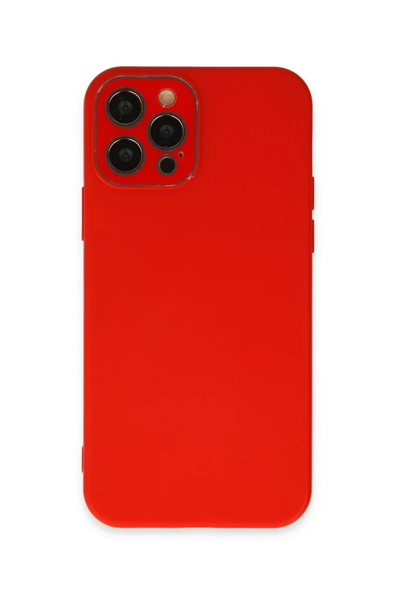 Newface Apple iPhone 12 Pro Kılıf Lansman Glass Kapak - Kırmızı