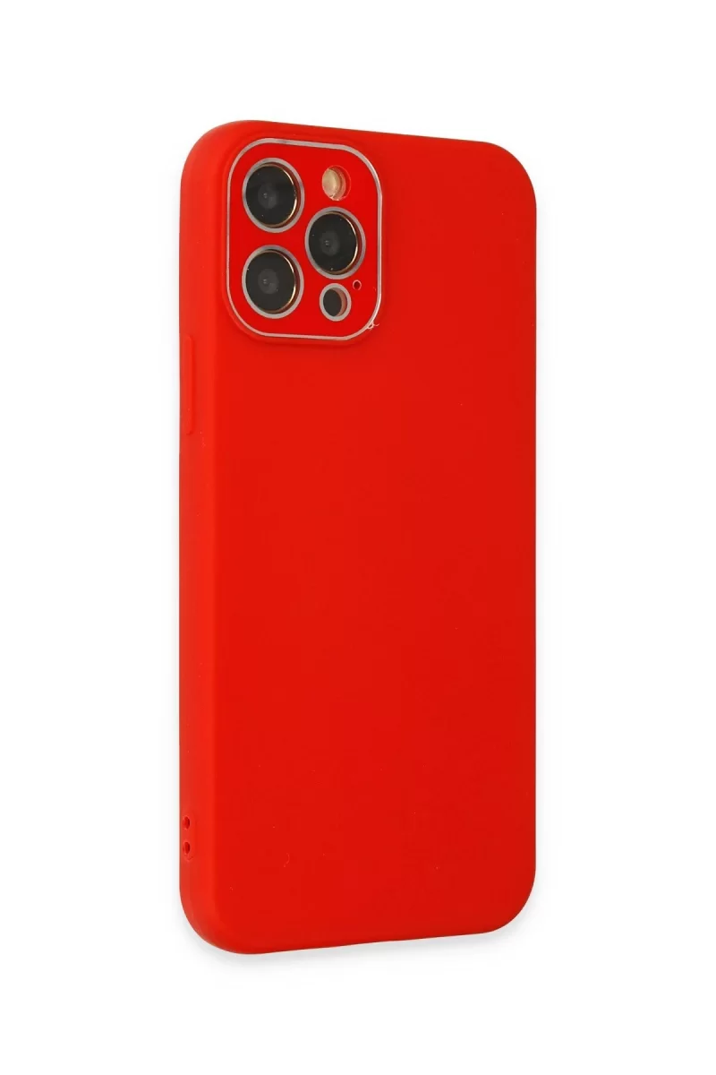 Newface Apple iPhone 12 Pro Kılıf Lansman Glass Kapak - Kırmızı