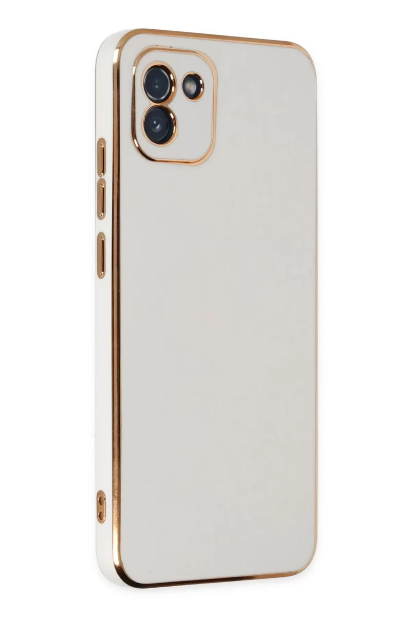 Newface Samsung Galaxy A03 Kılıf Volet Silikon - Beyaz