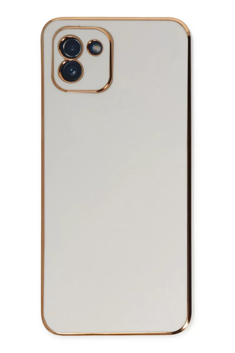 Newface Samsung Galaxy A03 Kılıf Volet Silikon - Beyaz
